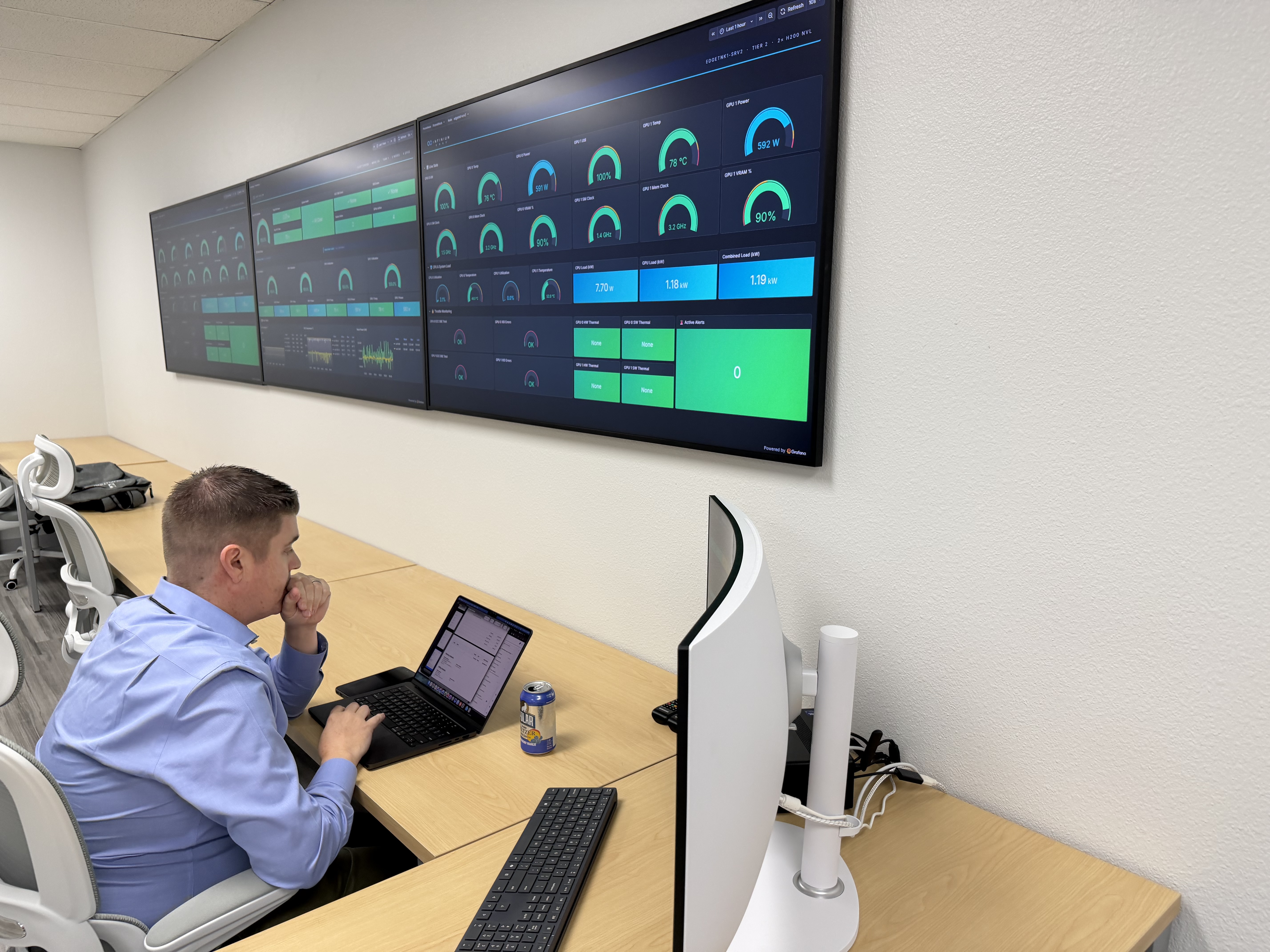 Infinium Edge NOC operator monitoring fleet dashboard