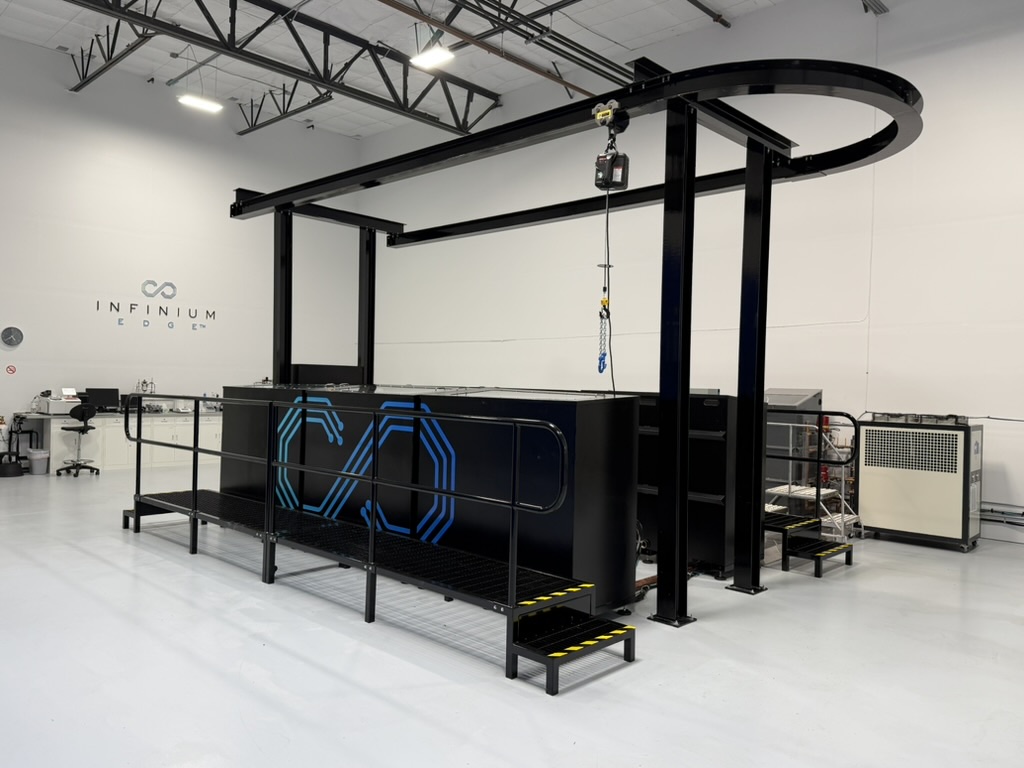 Vector ONE immersion cooling module at Infinium Edge facility